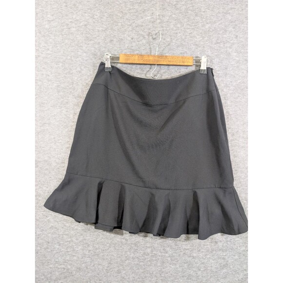 Cyntha Skirt Lined Black Pleated with Zipper Detail Womans Size 8 Flaw - Picture 12 of 12